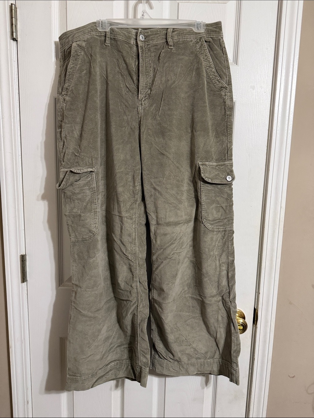 American Eagle Outfitters Olive Corduroy Cargo Pants